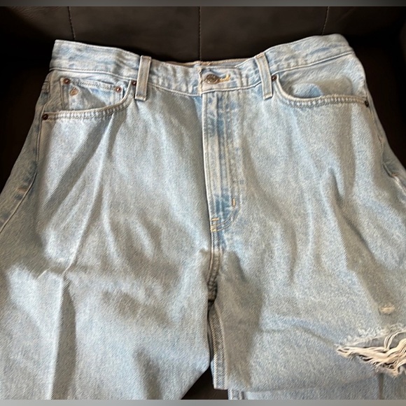 NWOT ETICA DEVON HIGH WAIST WIDE LEG DISTRESSED JEANS SIZE 30 - Picture 4 of 10